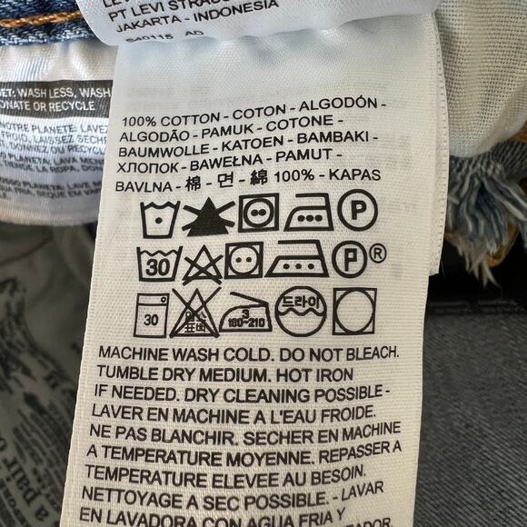 Levi’s 501 Original Light Wash Distressed Cutoff Denim Button Shorts Women Sz 25 - Picture 12 of 13